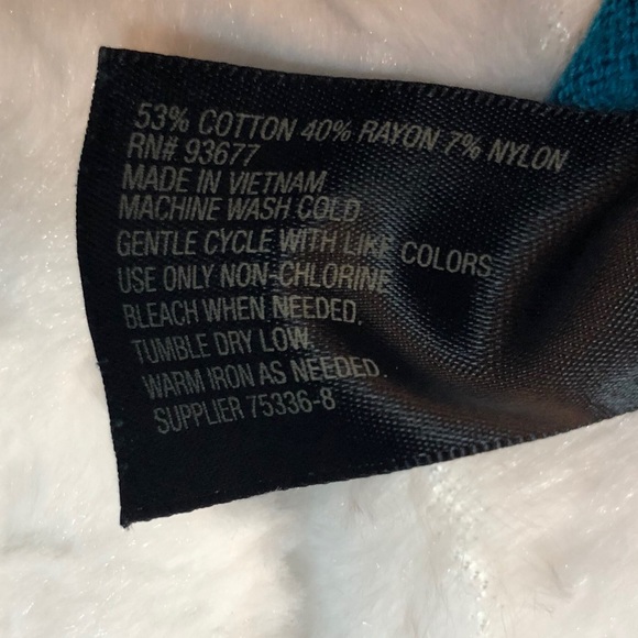 Worthington Petite Business Teal Sweater PM - Picture 12 of 12